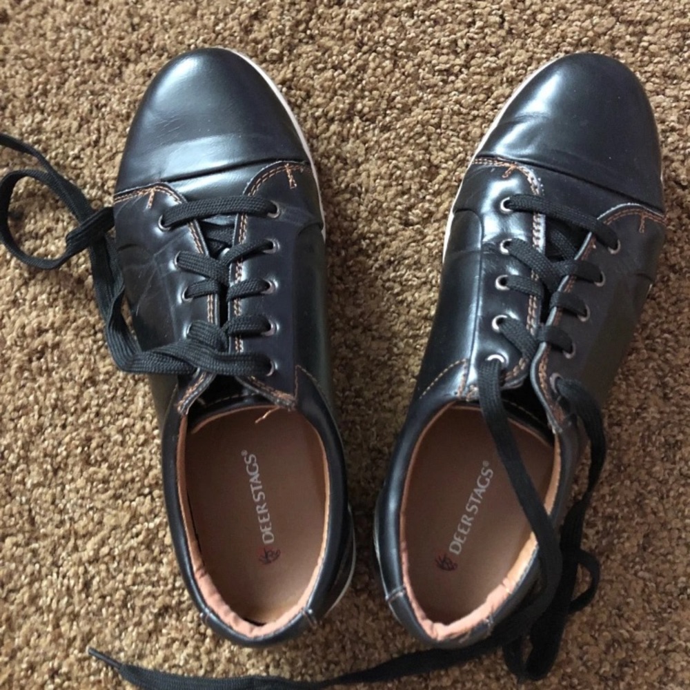 Deer Stags Black and Brown Men’s Leather Shoes